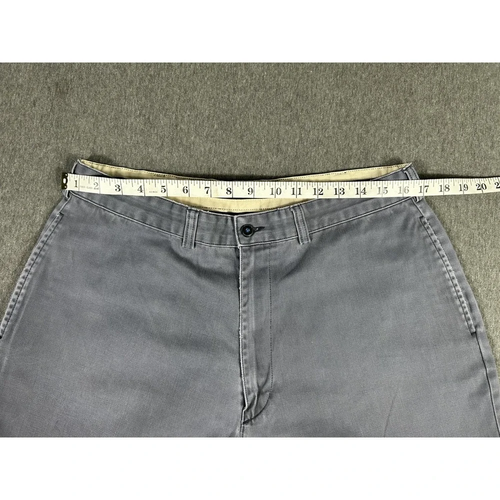Polo Ralph Lauren Chino Pants Mens 35x32 Gray Cotton Flat Front Straight